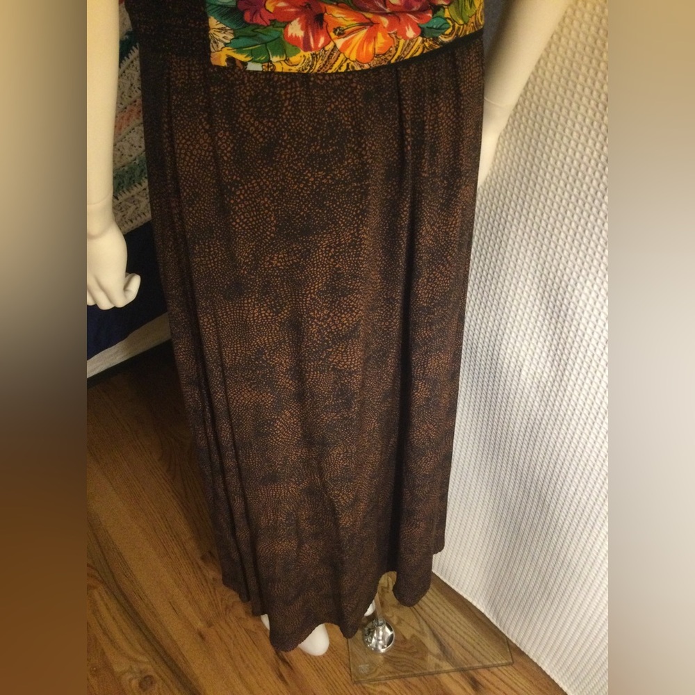 🐯HP!🐯VINTAGE Tiger Tropical Floral Top & Skirt Matching Coord Set 🌺 - Picture 11 of 16